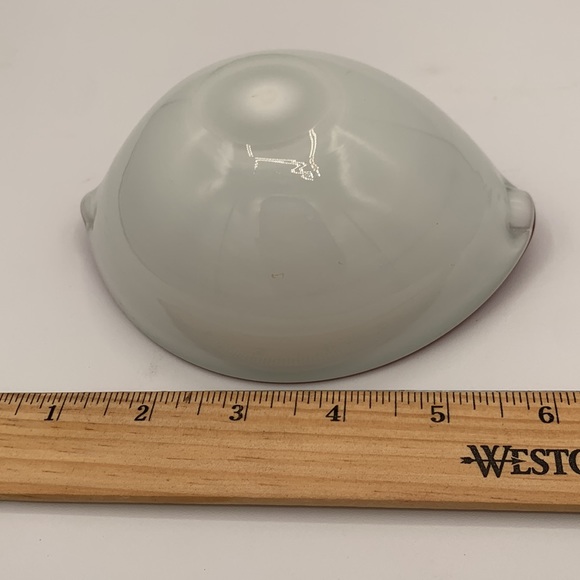 Red and White Cased Glass Trinket Dish - Picture 2 of 5